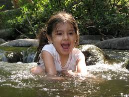 girl in river